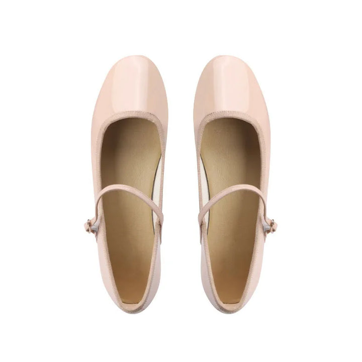 Rynx | Sneakers French Flat Women's Shoes Autumn Flat-Cut Mary Jane Shoes Single-Line Leather Shoes Ballet Singles Women