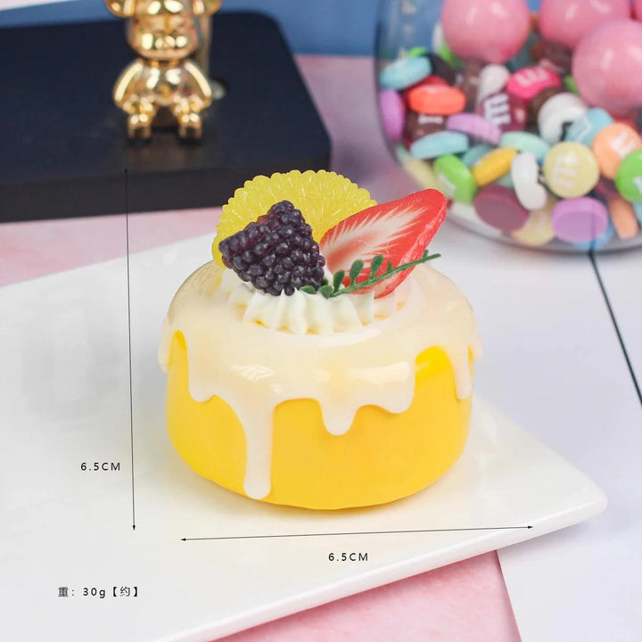 Lisslune | Realistic Synthetic Fruit Cake Model for Home Decor and Photography - 1 pc. FCYY-MIX2