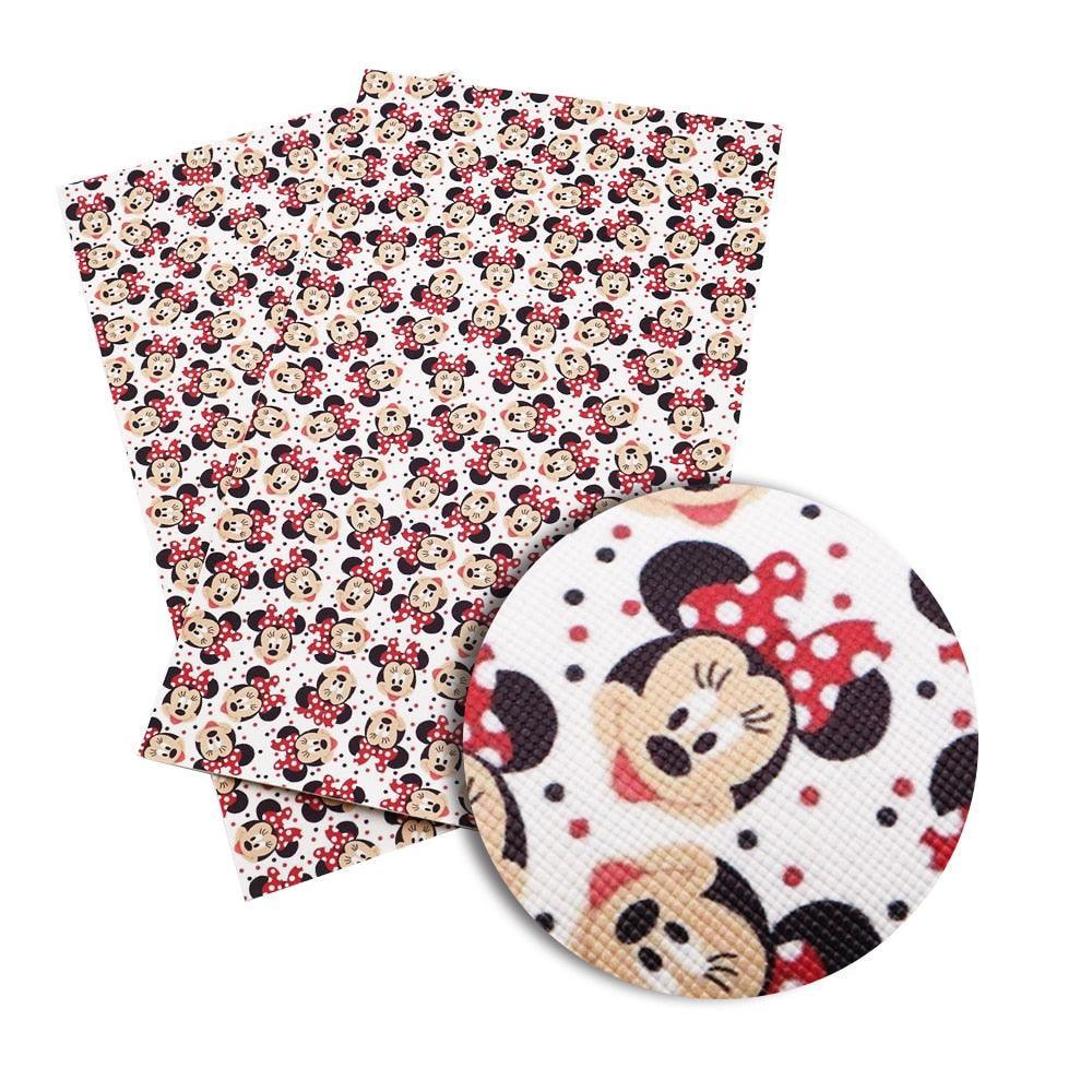 Lisslune | Elegant Minnie Mouse Faux Leather Craft Sheet - Transform Your Projects