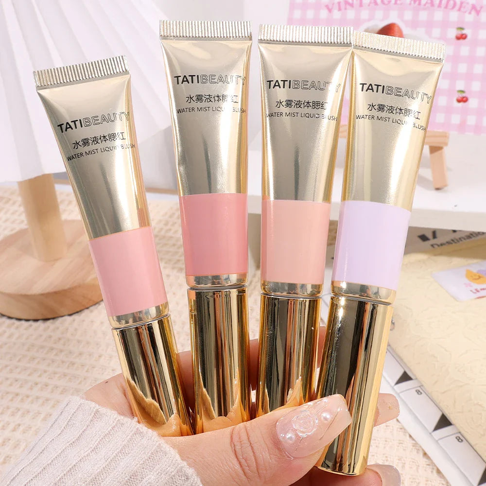 Rynx | Smooth Liquid Blush Cheek Ink Sponge Matte Gentle Face Makeup Blush Pigment Waterproof Long-lasting Creamy Cosmetics