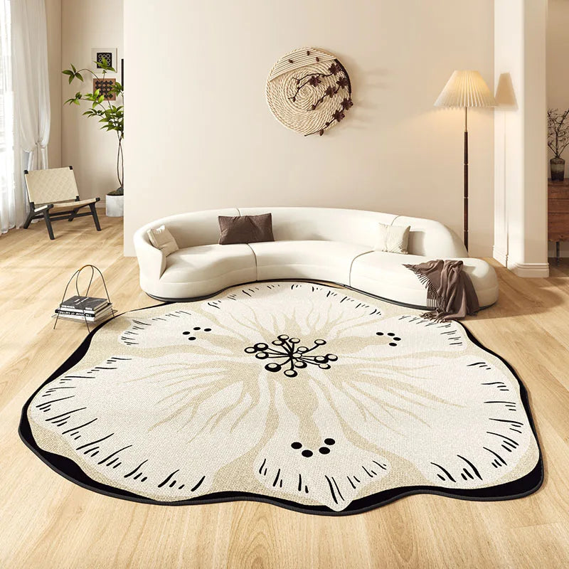 Rynx | Art carpet irregular living room rug non-slip bedroom carpets easy care large area rug easy storage rugs minimalist rug