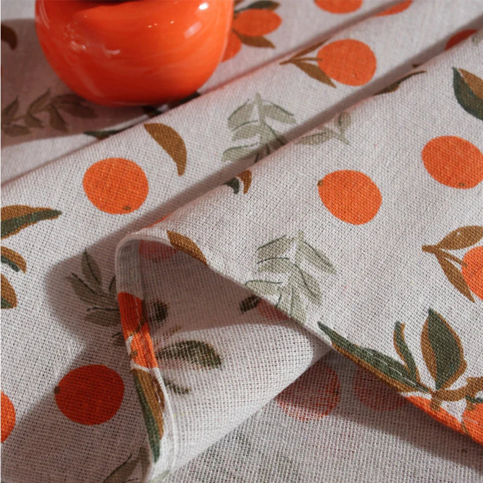 Rynx Japanese Style Polyester Cotton Tablecloth, Rectangular Dustproof Tablecloth, for Kitchen Dining Room Celebration Birthday Table Decoration