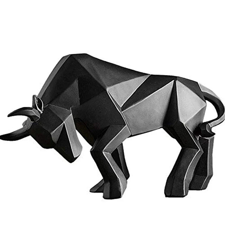 Lisslune | YuryFvna Modern Geometric Bull Statue, Ornament, Café, Bull Sculptures, Animal Figures, Abstract Hotel Home Decoration