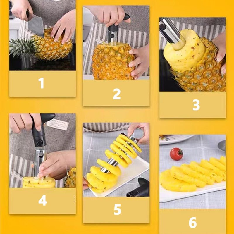 Lisslune | Stainless Steel Pineapple Cutter Pineapple Peeler Spiral Cutter