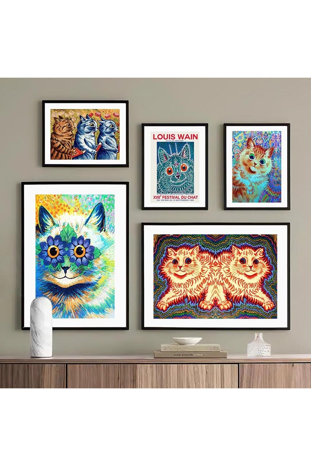 Lisslune | Wain Cats Psychedelic Poster