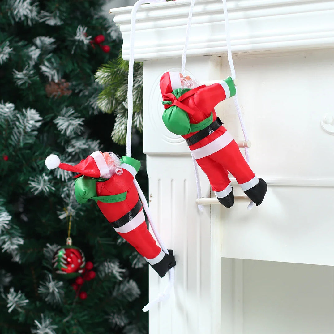 Rynx Santa Claus Climbing Ladder Pendant Merry Christmas Decoration for Home 2024 Navidad Christmas Tree Ornament 2025 New Year Gift