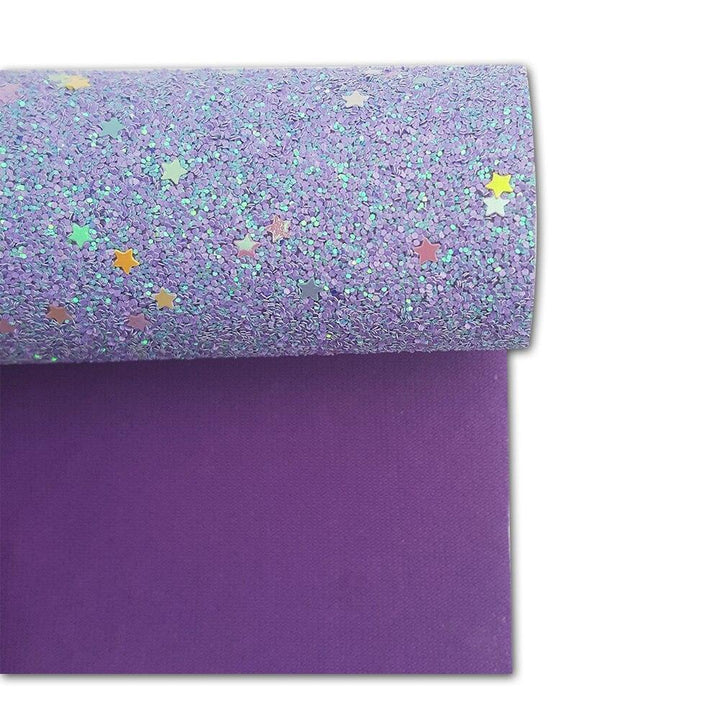 Lisslune | Sparkling Purple Chunky Glitters Fabric Roll - Must-Have for Creative DIY Projects