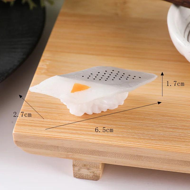 Lisslune | Realistic Artificial Sushi Set - 10pcs Decorative Japanese Rolls for Photography and Home Styling