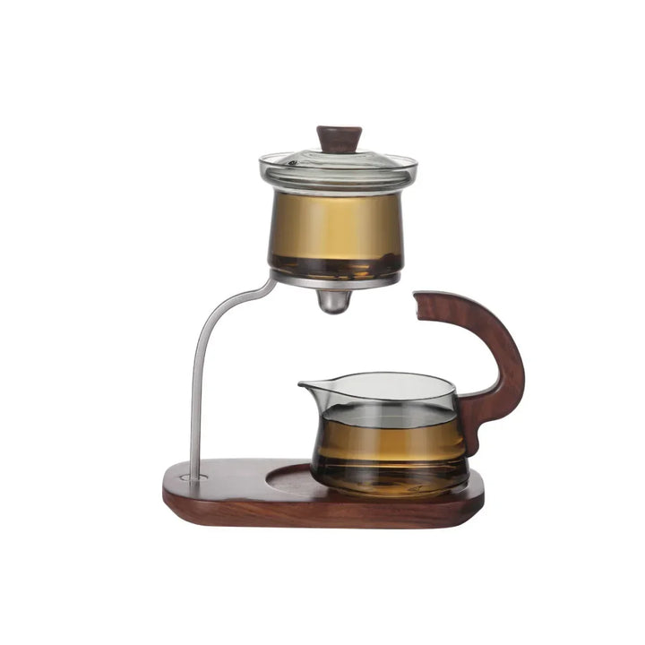 Lisslune | Walnut Signature One-Key Glass Tea Set