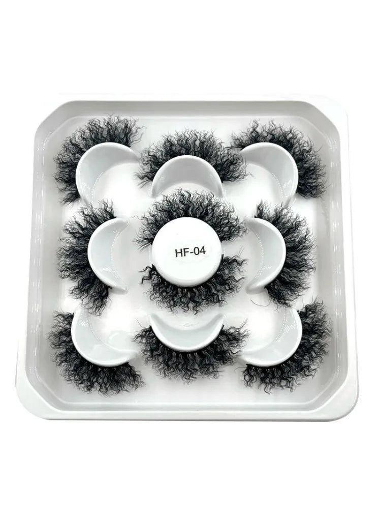 Rynx | New 5D Fluffy Curly Wool Lashes Minke Lashes Soft Natural Realistic Messy End Eye Extension Thick False Eyelashes Hotsale