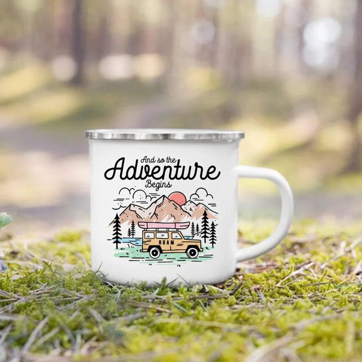Lisslune | Nature's Adventure Enamel Mug: The Essential Companion for Outdoor Enthusiasts