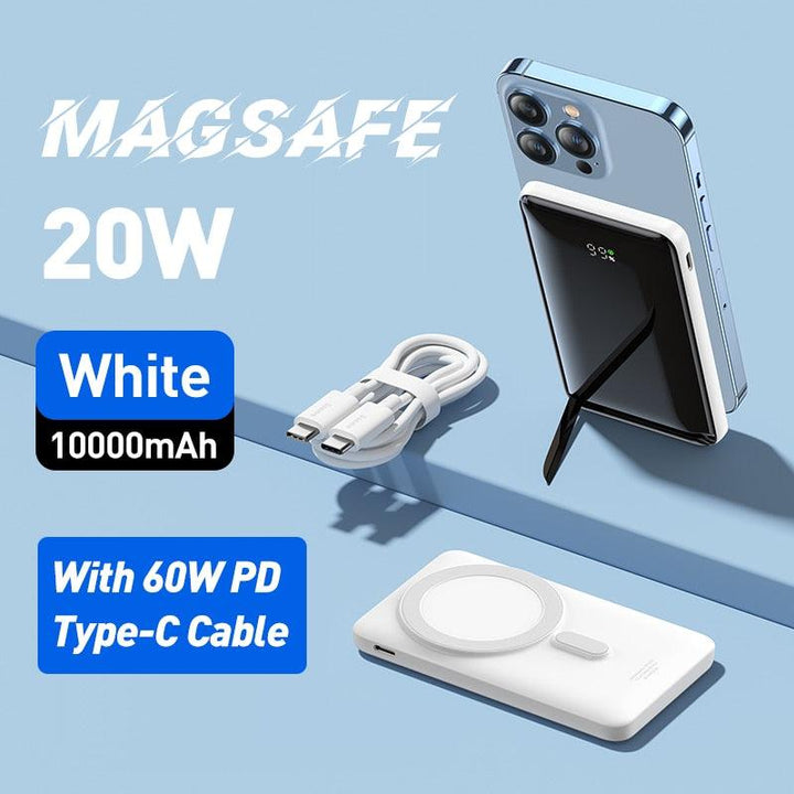 Lisslune | Mag-Safe 20W Magnetic Powerbank with 10000mAh Capacity and Adjustable Stand for Fast Charging