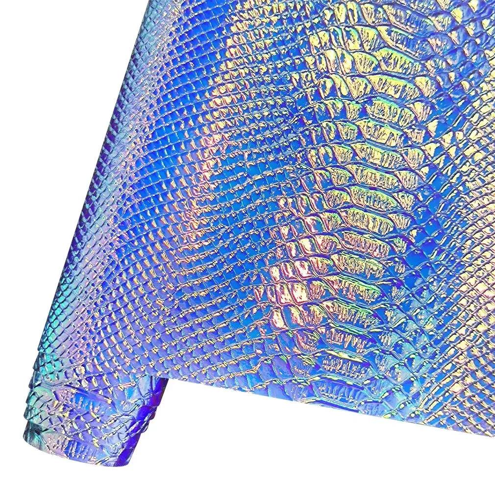 Lisslune | Captivating iridescent snake leather synthetic leather roll - The ultimate crafting essential