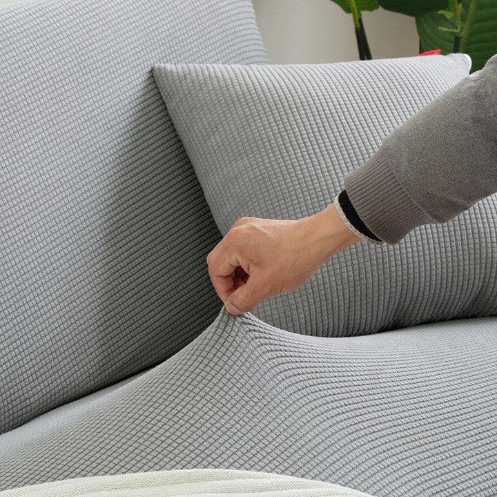 Lisslune | Textured Stretch Sofa Cover | Non-Slip, Machine Washable & Protective for 1-Seater, 2-Seater, and 3-Seater Sofas