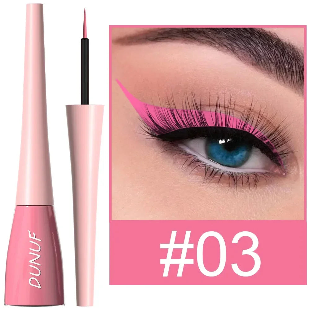 Rynx | Purple Eyeliner Long-lasting Liquid Black Eyeliner Pencil Waterproof Fast-drying Blue White Eyeliner Pencil Korean Cosmetics Tool 18 Colors