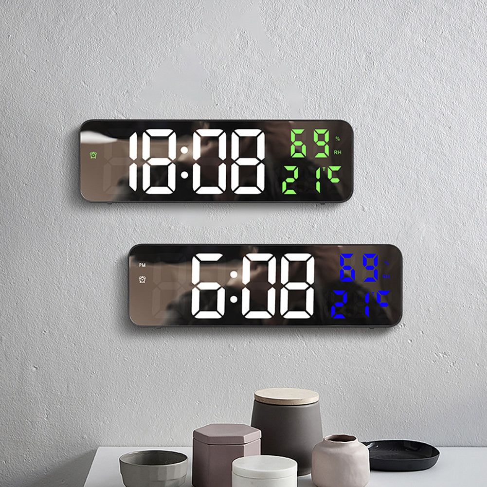 Lisslune | ClimaGlow Smart LED Wall Clock – Overview of Time and Climate