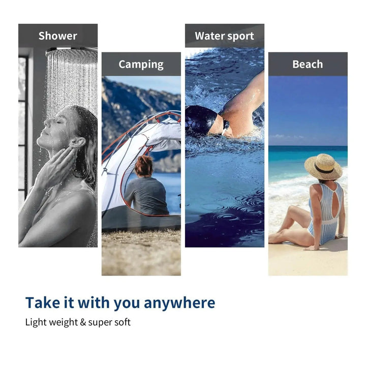 Lisslune | Stylish Adjustable Dark Blue Nautical Microfiber Towel Set - Luxury Redefined for Every Occasion