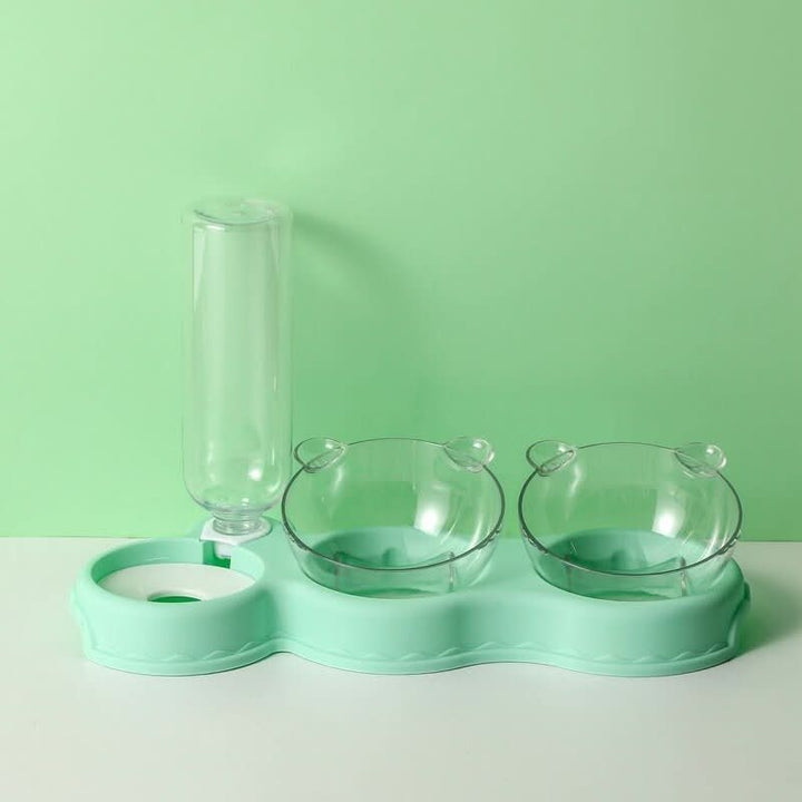 Lisslune | 3-in-1 Feeding Station with Water Dispenser & Elevated Bowl