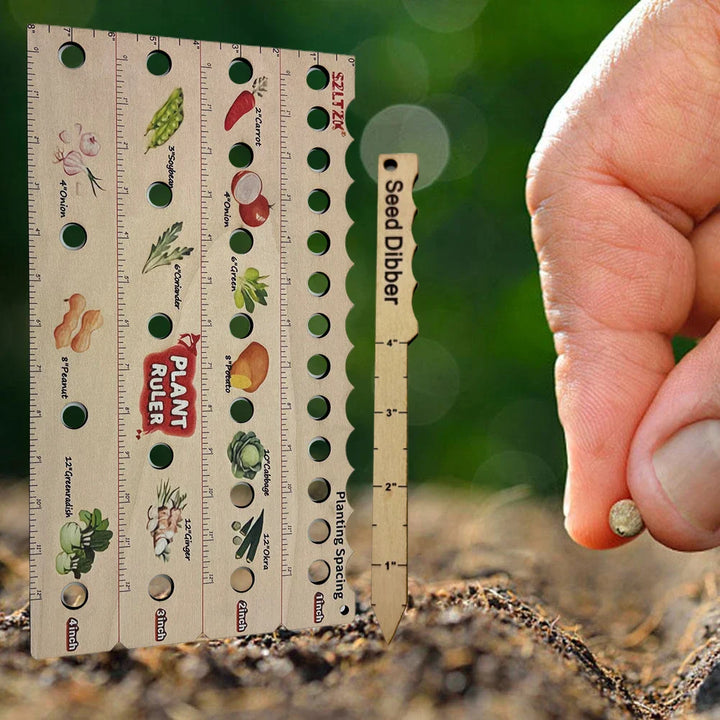 Lisslune | Wood Plant Ruler – Multifunctional Seed Measuring Tool for Garden