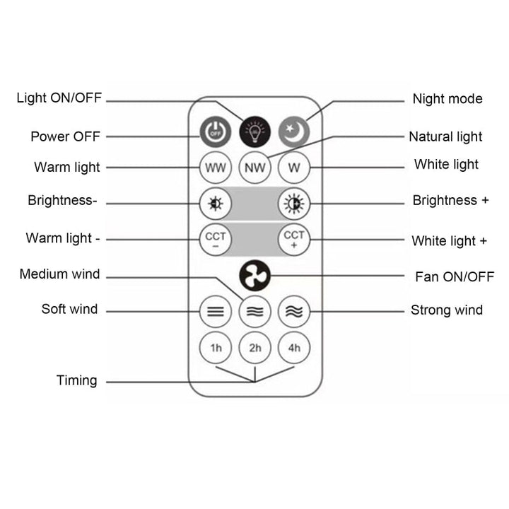Lisslune | Remote Control Ceiling Fan Lamp