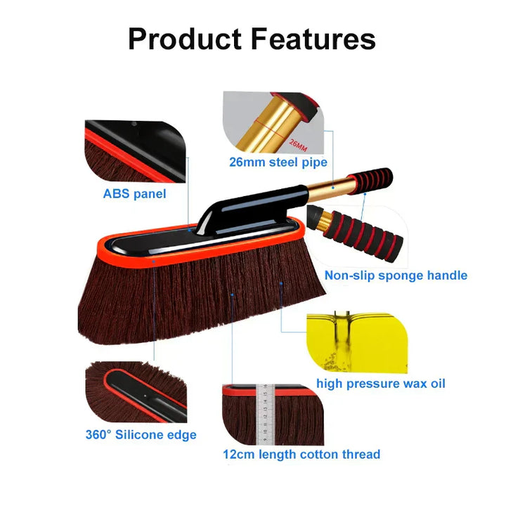Lisslune | Auto Clean Telescopic Microfiber Dust Removal Brush for
