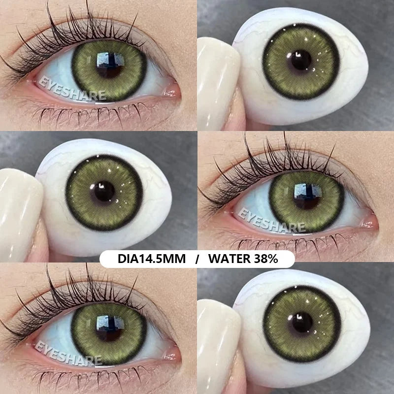 Rynx | Green Contact Lenses 1 Pair Colored Contact Lenses for Eyes Natural Lenses Korean Style Colorcon Contact Lenses Fashion Lenses