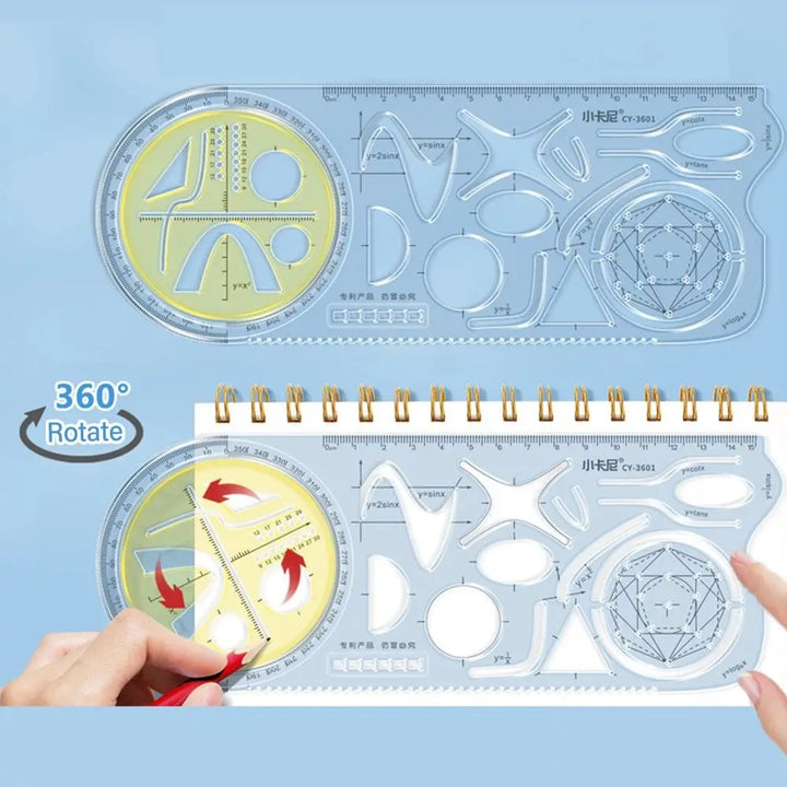 Lisslune | Math Genius Multi-Angle Drawing Precision Ruler