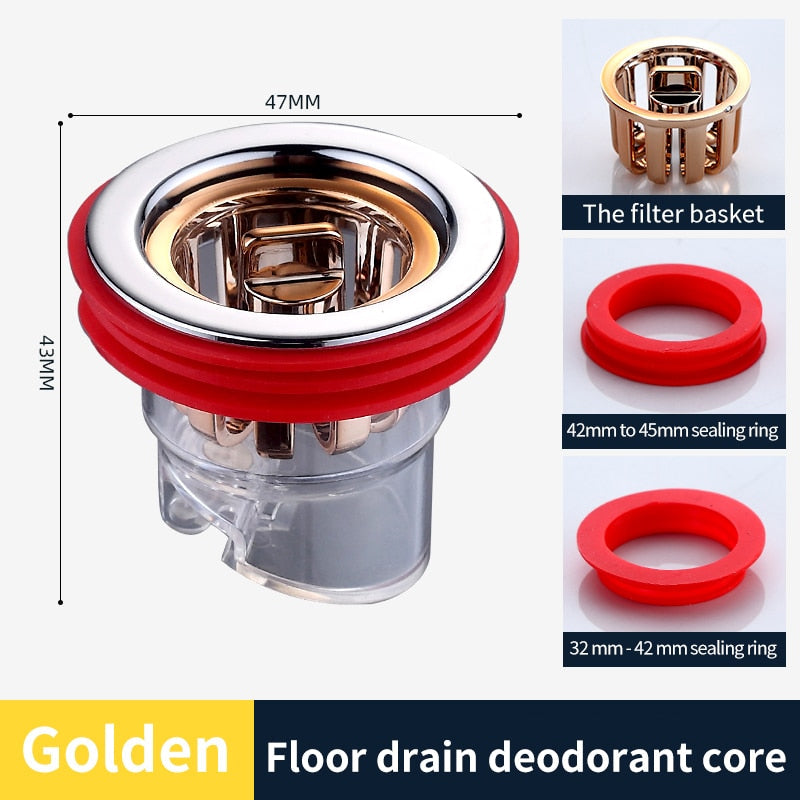 Lisslune | Safe Bathroom Universal Anti Odor Drain Filter Plug