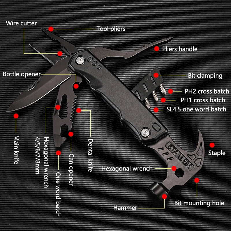 Lisslune | Premium Stainless Steel Compact Outdoor Helper Tool