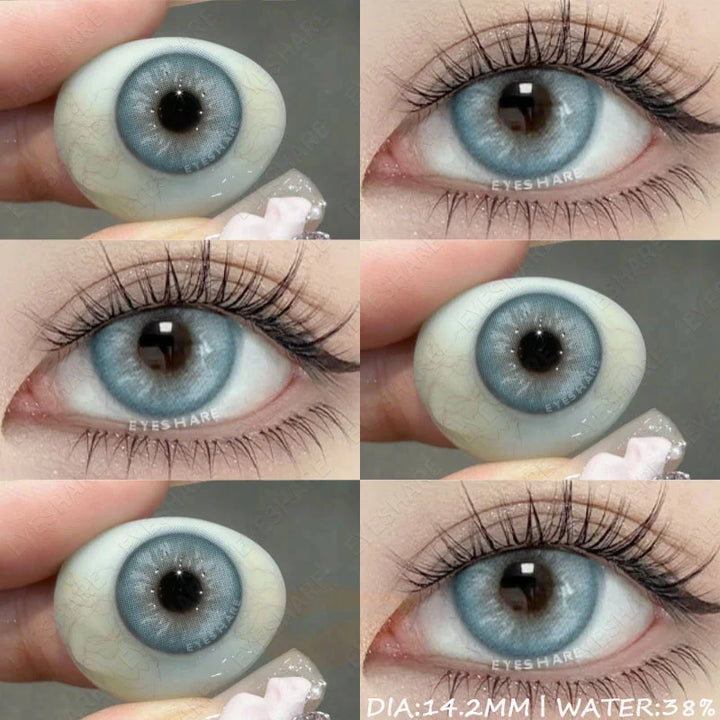 Rynx | Naturally colored contact lenses for the eyes 1 Pair Green eye lenses Blue eye contacts Brown lenses Yearly Korean Gray pupils