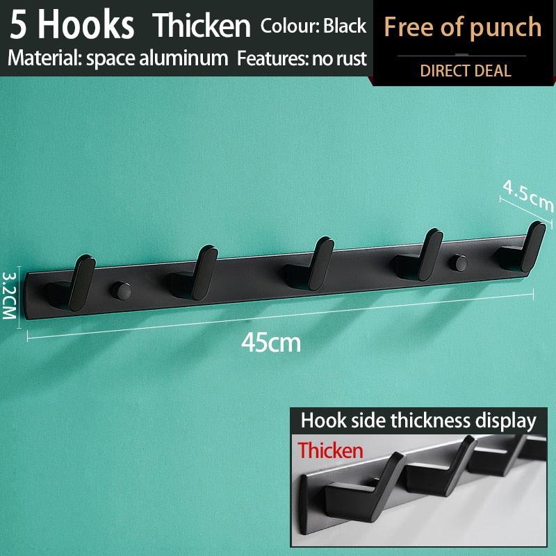 Lisslune | Space-saving Aluminum Hook Organizer: Efficient and stylish storage for any room