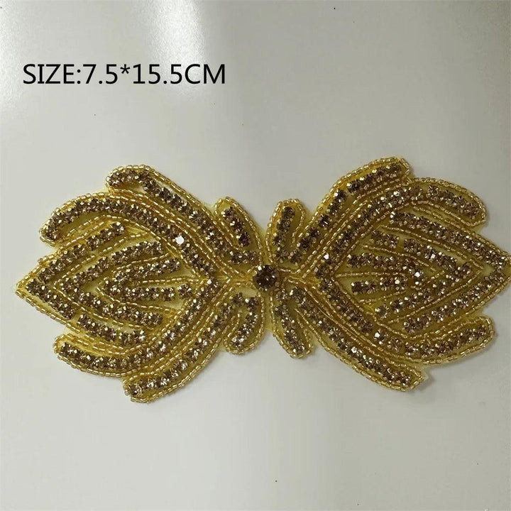Lisslune | Shining Silver Rhinestone Flower Appliqué: Elegant Fashion Upgrade Accessory
