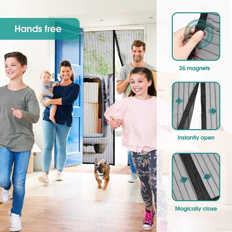Lisslune | Reinforced magnetic insect protection door with automatic closing for extra wide openings