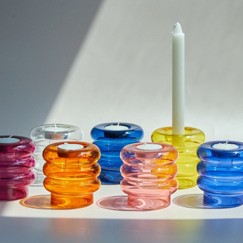 Lisslune | Dual Glass Spiral Candle Holder
