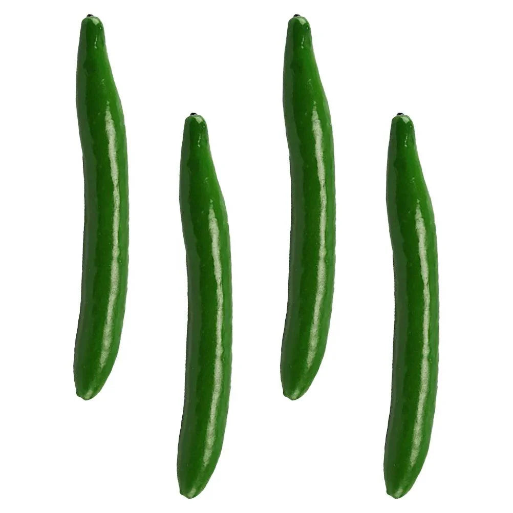 Lisslune | Life-like Foam Cucumber Decoration & Educational Playset - Pack of 4 Realistic Props
