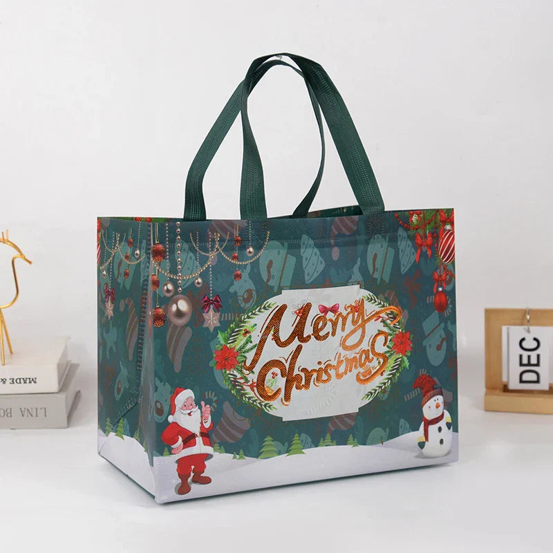 Rynx Christmas gift bag Santa Claus snowman candy gift wrapping bag 2024 Merry Christmas party home decoration Navidad Noel 2025 New Year