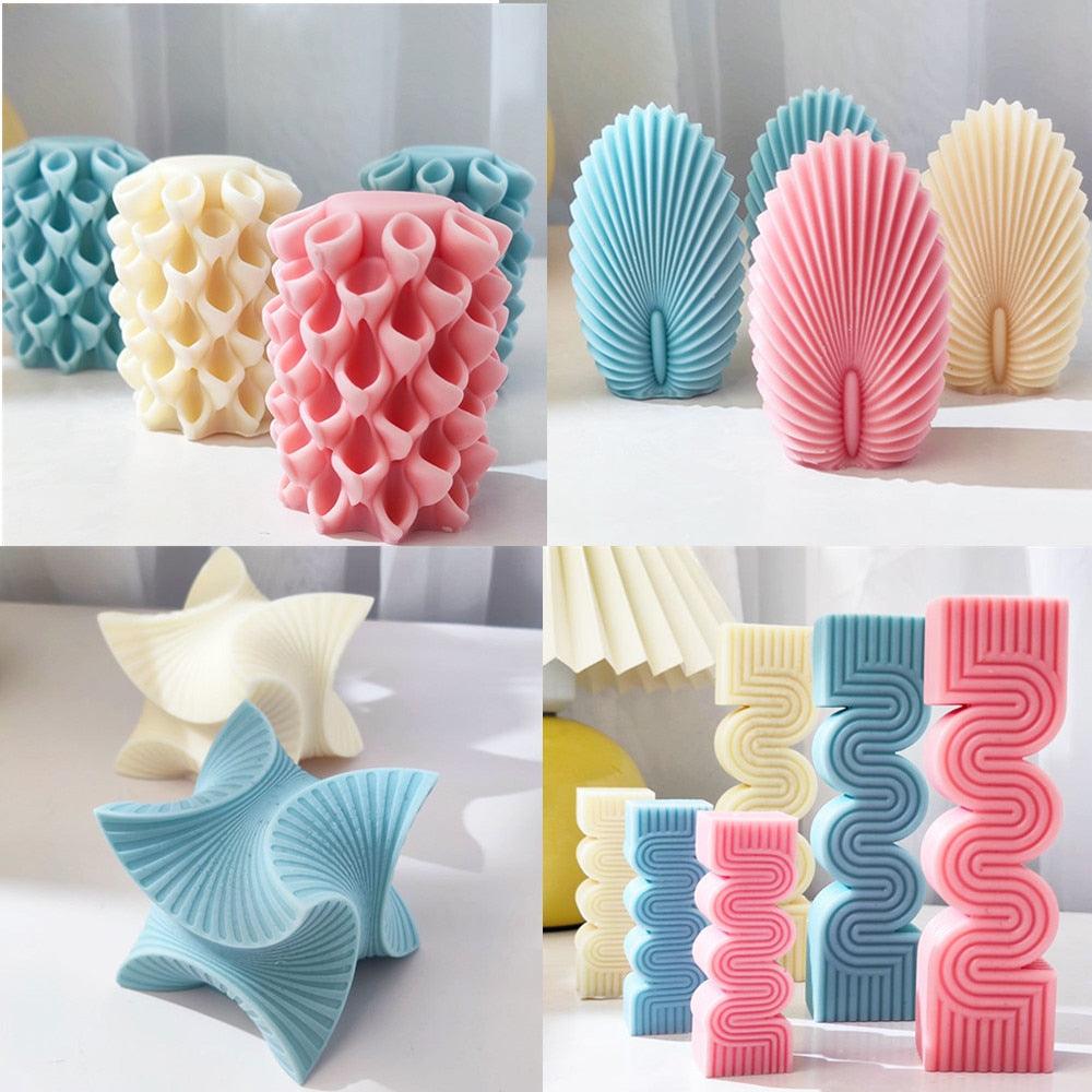 Lisslune | Creative spiral column silicone mold for unique candle and soap making!