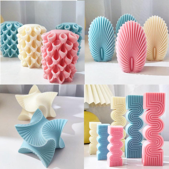 Lisslune | Creative spiral column silicone mold for unique candle and soap making!