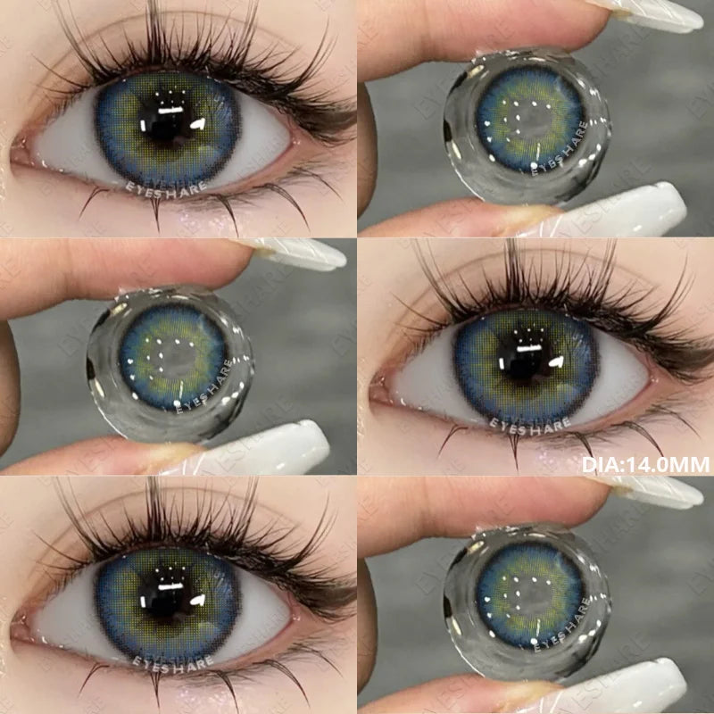Rynx | 1 Pair Colored Pupils for Eyes Green Eye Color Lenses Brown Natural Blue Eye Lenses High-Quality Gray Lenses Soft Pupils