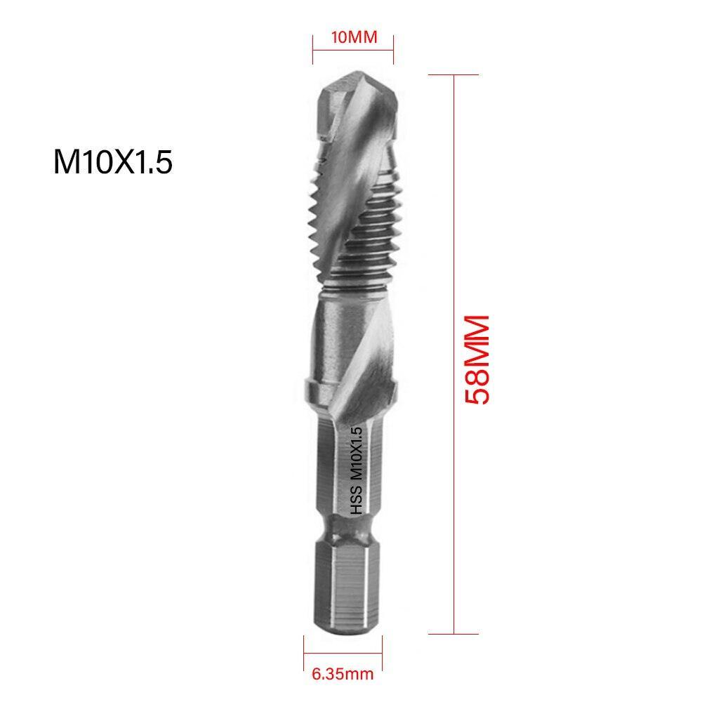 Lisslune | Precision Taps Set with Titanium Coating and Spiral Flute Design for Efficient Tapping and Chamfering