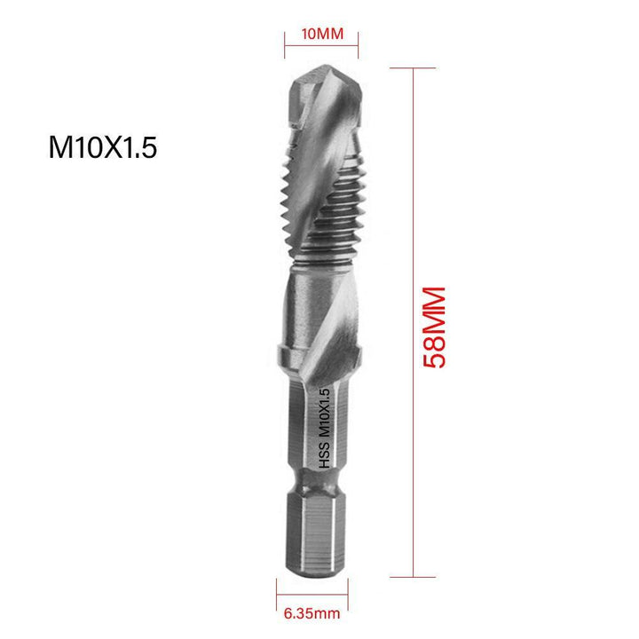 Lisslune | Precision Taps Set with Titanium Coating and Spiral Flute Design for Efficient Tapping and Chamfering