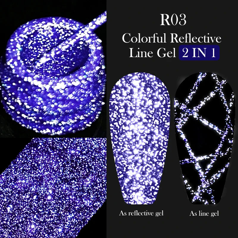 Rynx | 5ML Silver Metallic Painter Liner Gel Nail Polish Super Bright Mirror Drawing Gel Semi Permanent Line French Nail Art