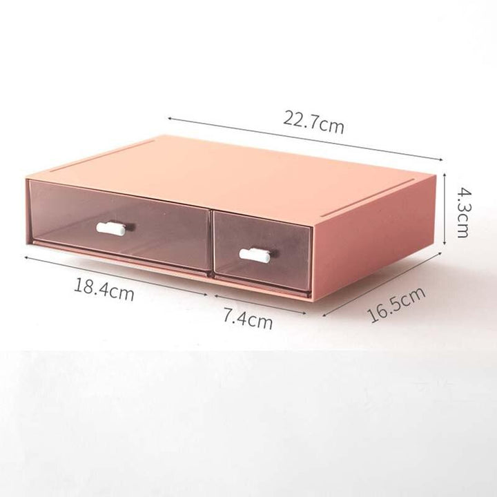 Lisslune | Slim stackable white plastic desk organizer for maximum efficiency at the workplace