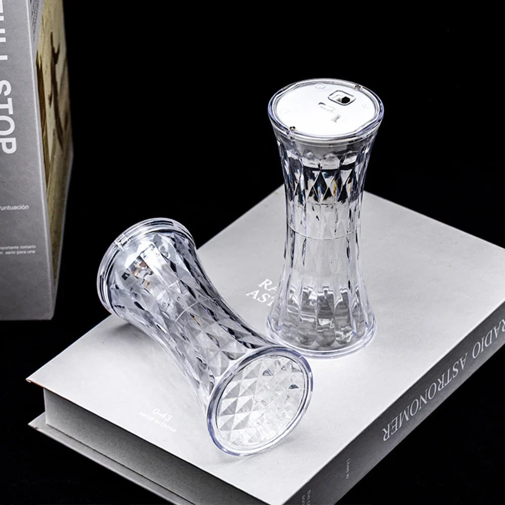 Rynx | LED Crystal Night Lamp flameless battery-operated Candle Lamp Ambient Light Bedroom Wedding Birthday Party Decor Night Lights