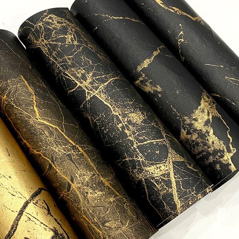 Lisslune | Marble Effect Self-Adhesive Synthetic Leather Craft Sheets - Must-Have for Creative Transformations