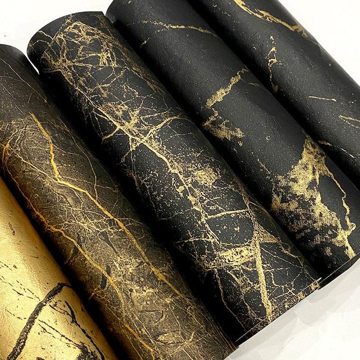 Lisslune | Marble Effect Self-Adhesive Synthetic Leather Craft Sheets - Must-Have for Creative Transformations
