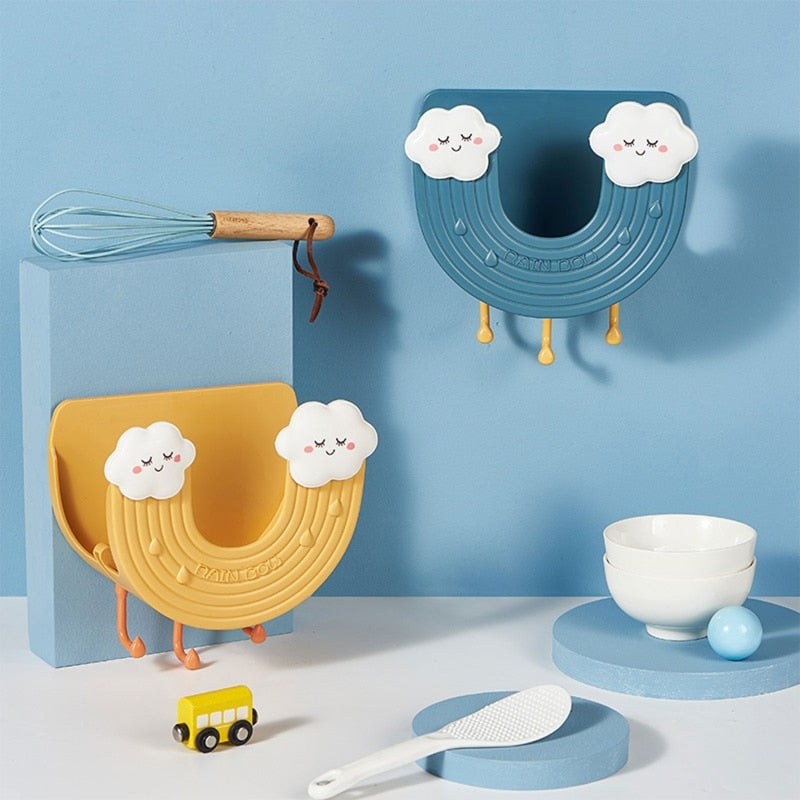 Lisslune | Rainbow Wall-Mounted Hook Kitchen Pot Lid Holder