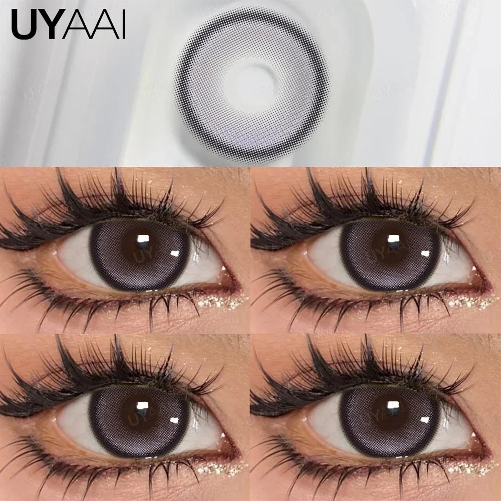 Rynx | Daily colored contact lenses with prescription 1 Daily disposable colored pupils green lenses brown natural lenses pink Colorcon
