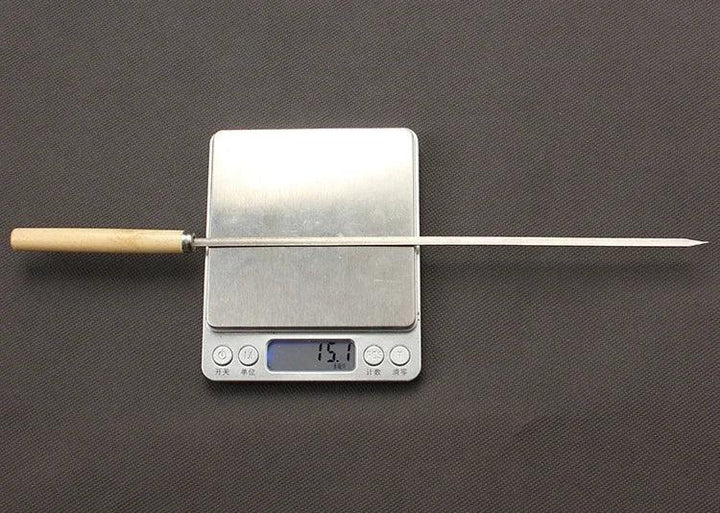 Lisslune | Stainless Steel BBQ Skewers with Ergonomic Wooden Handles for Perfect Grilling