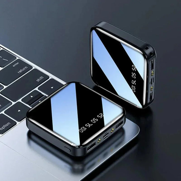 Lisslune | Ultra-Portable 50000mAh Power Bank with LED Mirror Display and Dual USB Ports - Perfect for Charging on the Go
